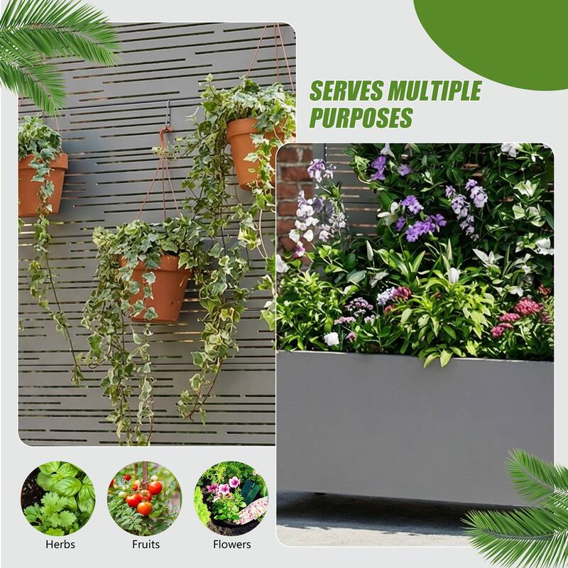 Raised Garden Bed Planter with Trellis Movable Planter Box with Lockable Wheels