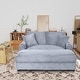 preview thumbnail 43 of 71, GDFStudio - Polyester 50.9" Loveseat Chaise Lounge Chair with Cup Holders
