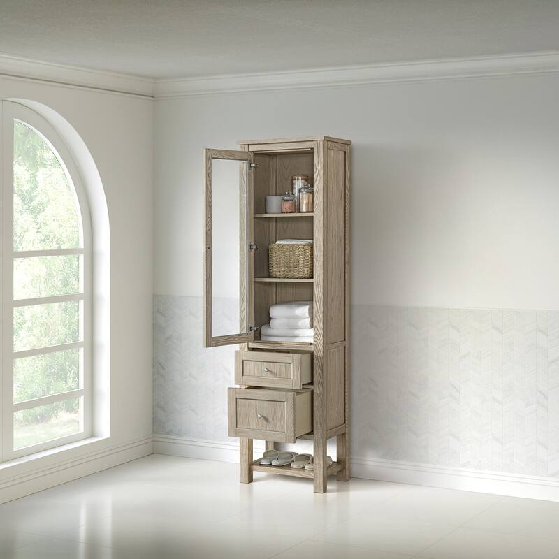 James Martin Vanities 330-LC Breckenridge 80" Ash Free Standing Linen
