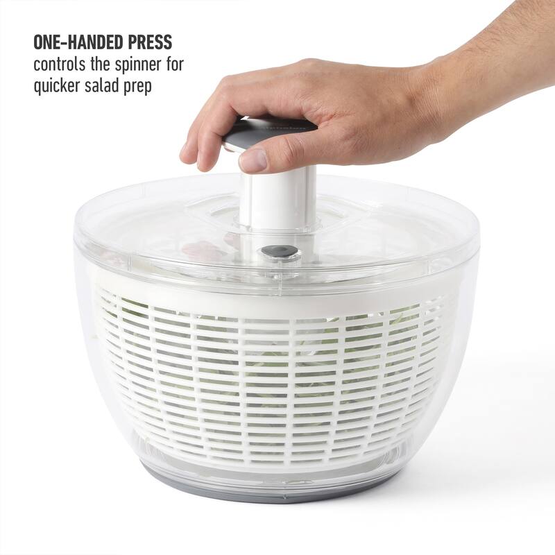 Calphalon Aero 6.3 Qt Salad Spinner, Fruit Wahser, Fruit Washing Bowl with Strainer, Vegertable Cleaner