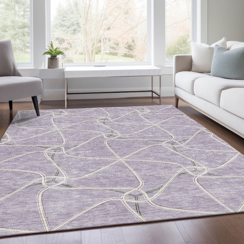 Premium Washable Super Soft Contemporary Geo Mayfield Rug