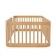preview thumbnail 5 of 16, Twin Size Floor Bed Frame with Fence for Girls Boys, Solid Wood Kids Montessori Bed, Slat-Free Design