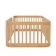 preview thumbnail 13 of 16, Wood Twin Size Wood Floor Bed Frame with Slats and Safety Guardrails, Wood Montessori Floor Bed for Kids, Girls, Boys