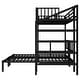 preview thumbnail 8 of 10, Twin XL over Twin & Twin Bunk Bed Metal Triple Bunk Bed with Foldable Desk, Storage Stairs Shelves and Safety Guardrails