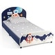 preview thumbnail 10 of 8, Costway Kids Upholstered Platform Bed Children Twin Size Wooden Bed
