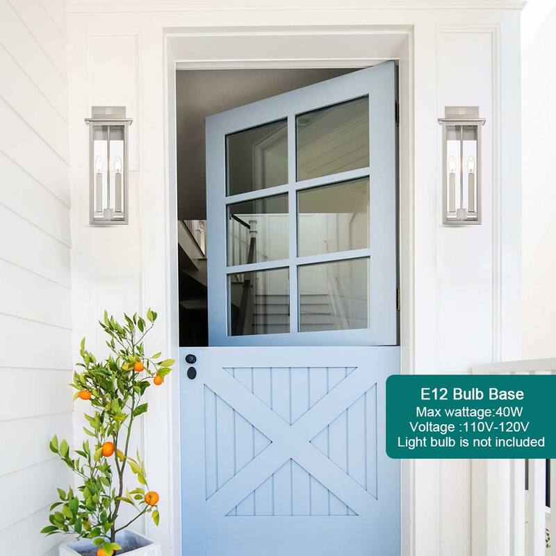 Outdoor Light Fixutre Farmhouse Wall Lantern Sconce with Clear Glass