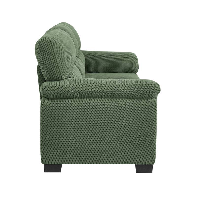 3-Seater Sofa, Modern Living Room Furniture, Textured Fabric Sofa,Minimalist Settee, Comfortable Armchair,Sturdy Frame Sofa