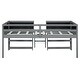 preview thumbnail 7 of 10, Twin Size Low Loft Kids Bed Frame with Movable Shelves, Decorative Chalkboard & Guardrails for Bedroom, Easy Assembly, Grey
