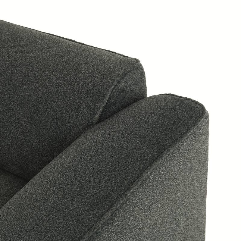 Luxury Velvet 4-Seater Sofa - Double-Needle Stitching with Detachable Footstool & 3 Throw Pillows