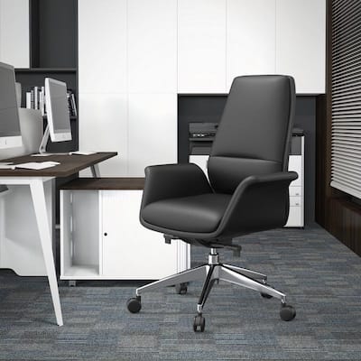 LeisureMod Summit Modern Conference Office Chair with Swivel and Tilt