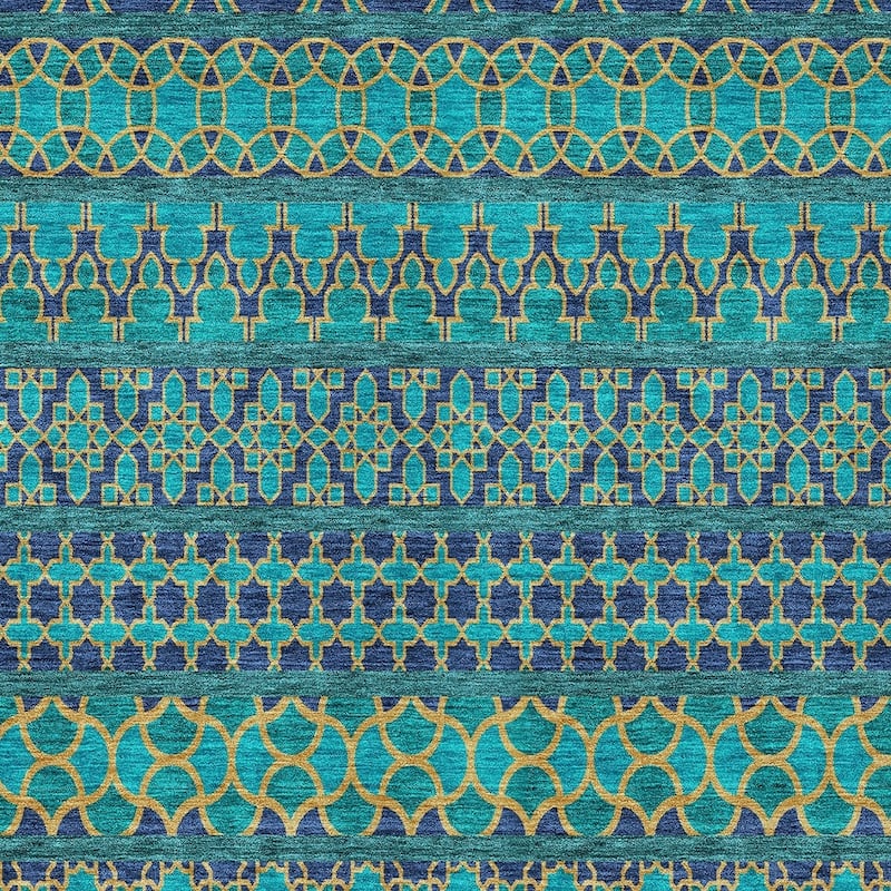 HomeRoots Quatrefoil Transitional Rectangle Outdoor Rug