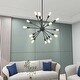 preview thumbnail 8 of 12, 18-Light Industrial Modern Metal Black Sputnik Chandelier
