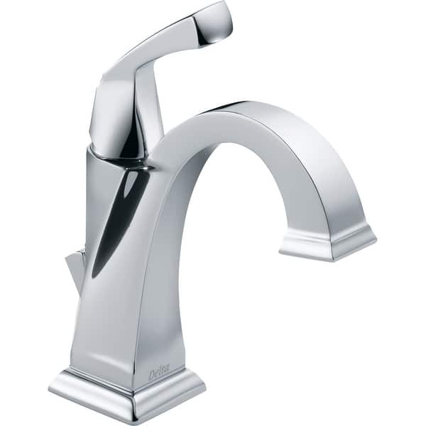 Delta Geist Single Hole Bathroom Faucet – Brushed Nickel With SpotShield, Includes Push-Pop Drain