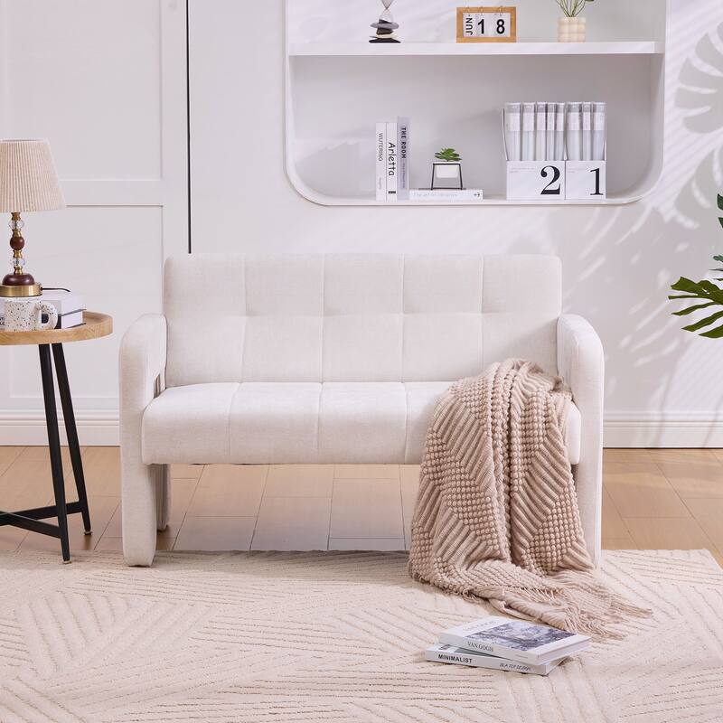 Modern Double Armchair Living Room & Bedroom Compact Upholstered Sofa Leisure Sofa