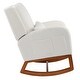 preview thumbnail 19 of 28, Nursery Rocking Chair High Back Armchair with Side Pocket Rubber Wood Legs and Pillow Flannel Chair for Living Room/Bedroom