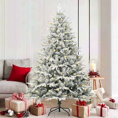 vidaXL Artificial Pre-lit Christmas Tree Green 70.9" PVC and PE