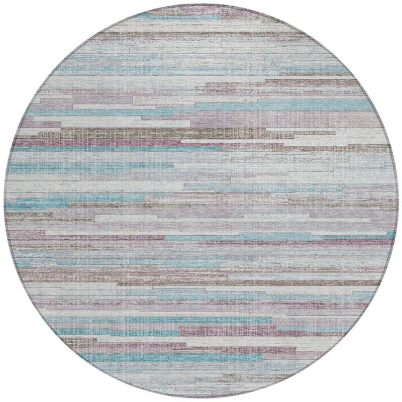 HomeRoots Striped Transitional Rectangle Outdoor Rug