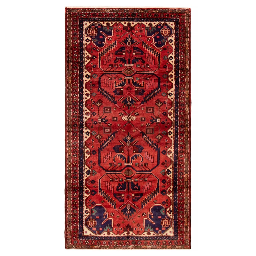 ECARPETGALLERY Hand-knotted Anadol Red Wool Rug - 4'5 x 8'6