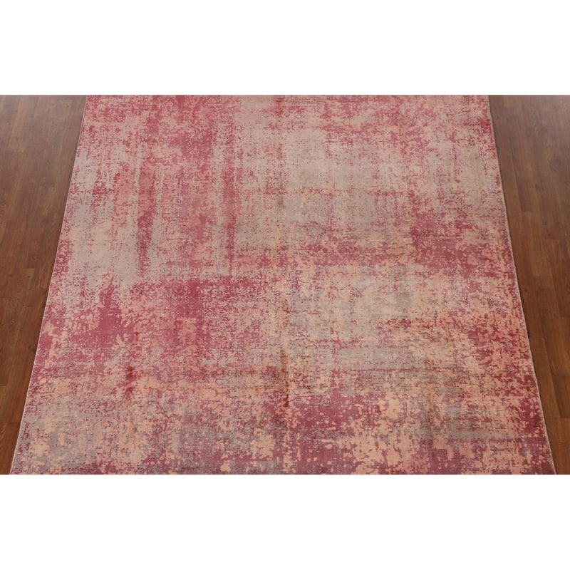 Indian Abstract Modern Area Rug Handmade Wool Carpet - 6'7"x 9'8"