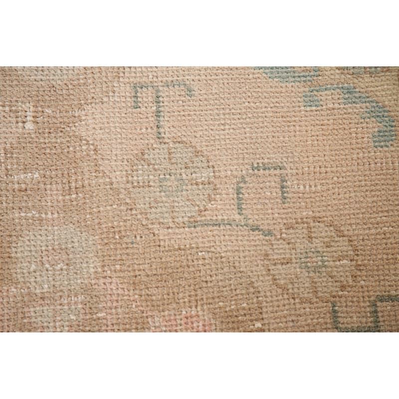 Hand Knotted Oriental 100% Wool Carpet Traditional Medallion Peach Tabriz Area Rug - 4' 8'' X 3' 2''