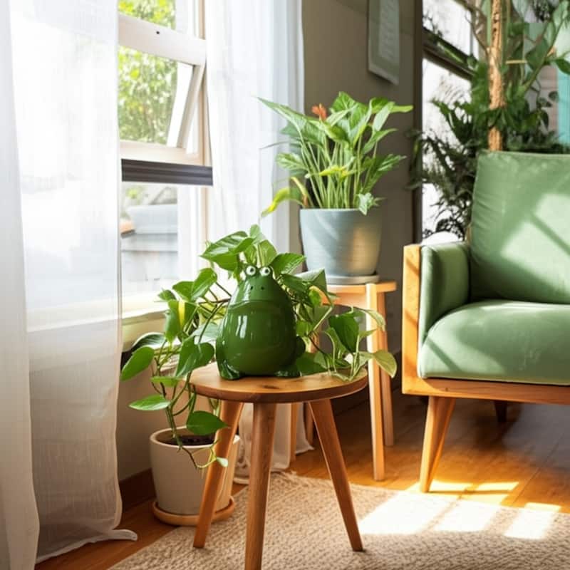 Decorative Frog Design Candle - Whimsical Scented Candle - 7", Green - 6.5"