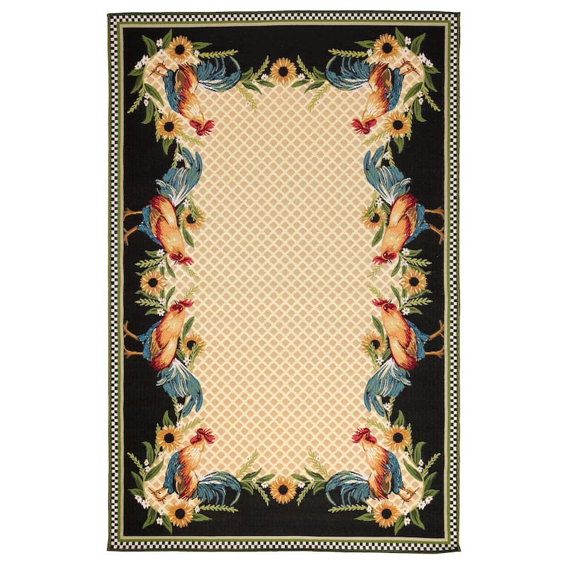 Liora Manne Marina Country Rooster Indoor/Outdoor Rug