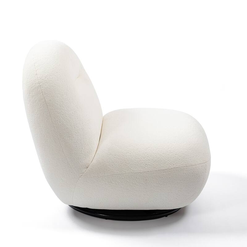 2-Piece Swivel Accent Chair Lounge Chair, Ice Flower Velvet Sofa Chair, Single Cloud Chair Armless Cozy Chair