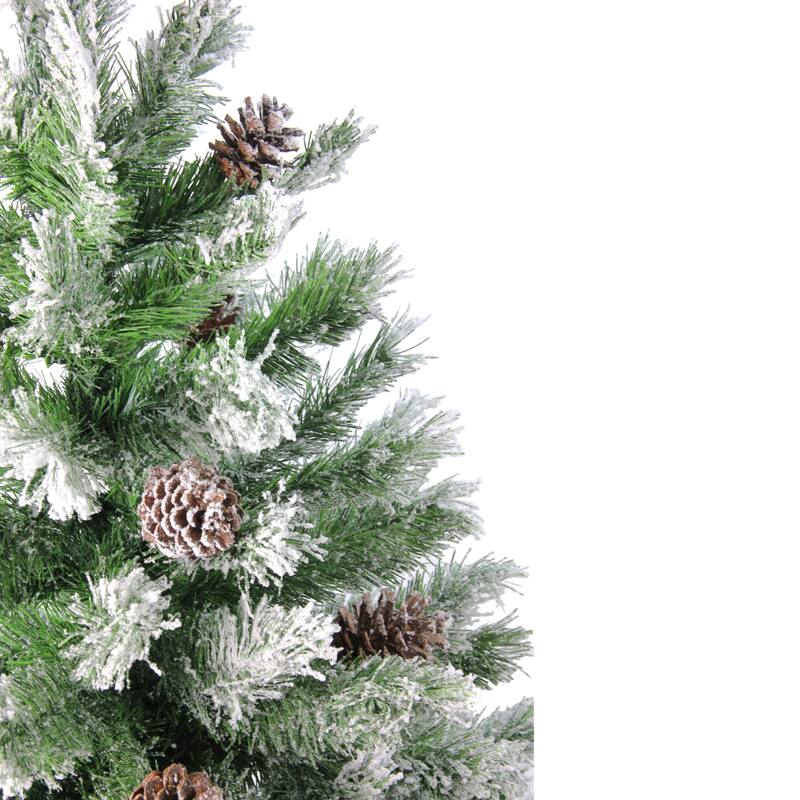 Medium Flocked Angel Pine Artificial Christmas Tree - 4' - Unlit - 3-to-6-feet