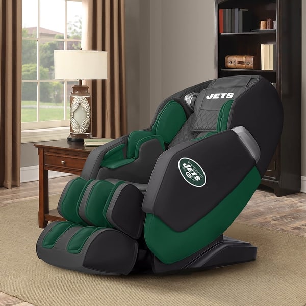 NFL Modern Leather Zero Gravity Massage Chair with Bluetooth Speaker by Furniture of America