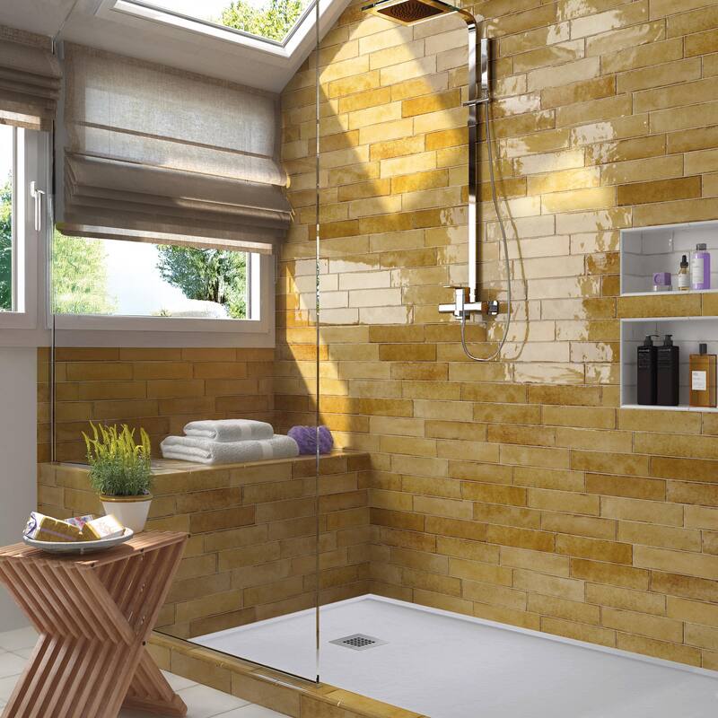 Merola Tile Tribeca Studio Pollen 2-3/8" x 9-5/8" Porcelain Wall Tile - Case (34 Tiles)