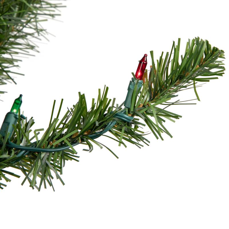 5' Medium Canadian Pine Artificial Christmas Tree Multicolor Lights - 5 Foot