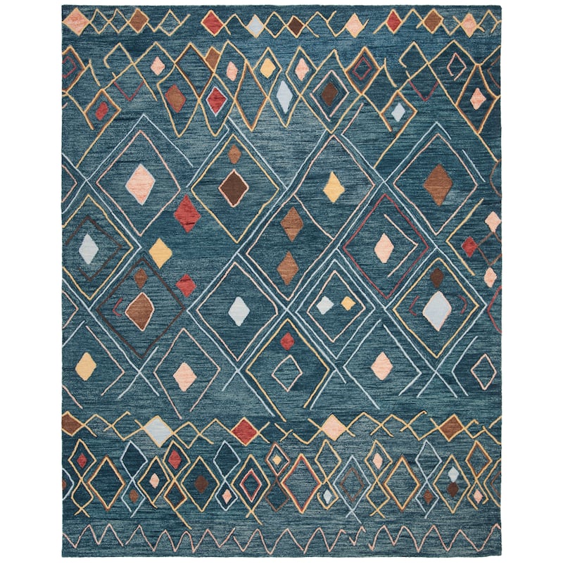 SAFAVIEH Handmade Suzani Shameena Boho Tribal Wool Rug