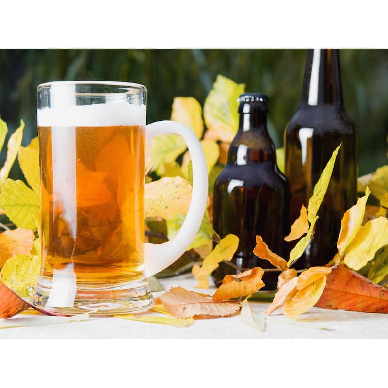 Majestic Gifts Inc. European 24 oz. Glass Mug w/ wht handle w/ base