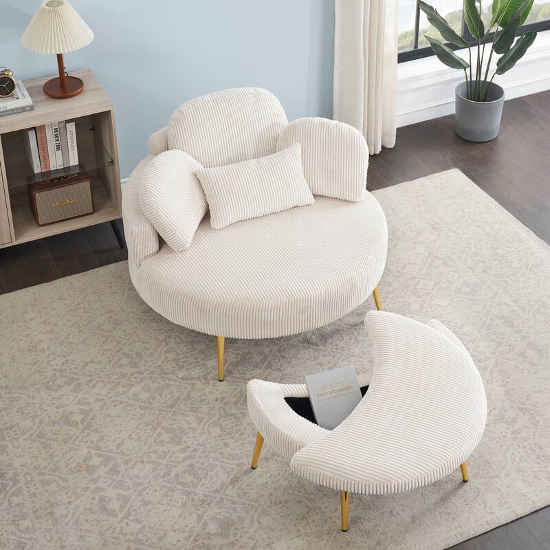 61 Inches Comfortable Seat Small Sofa with Small End Table