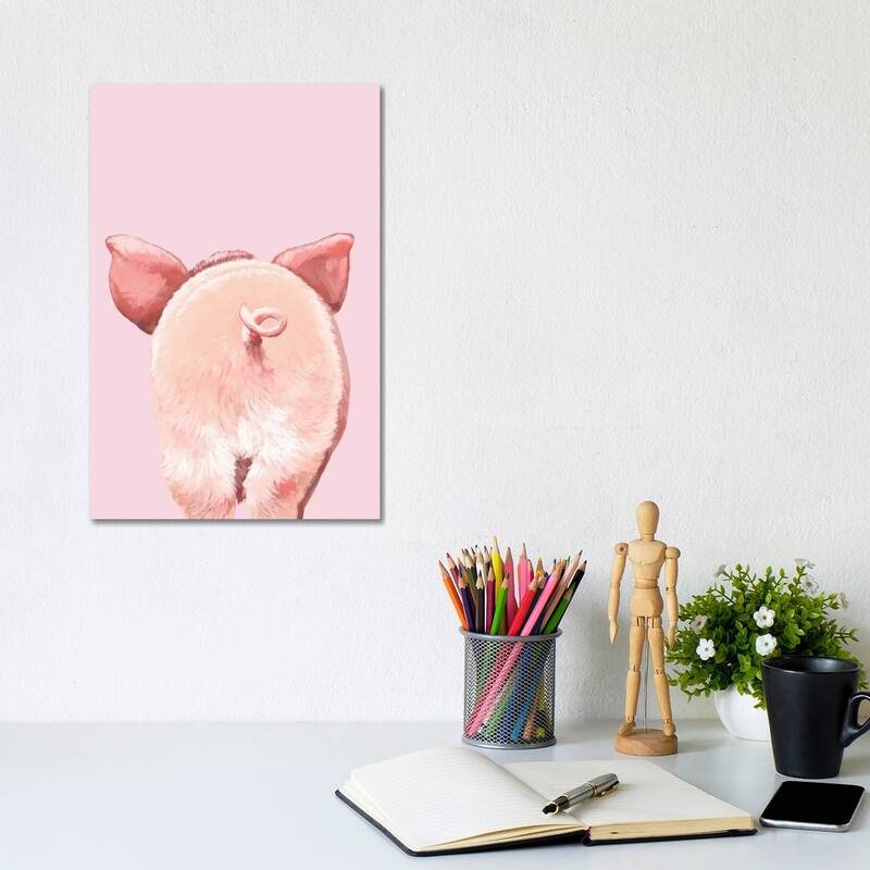 iCanvas "Pig Butt" by Big Nose Work Canvas Print - 12x8x0.75
