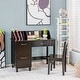 preview thumbnail 2 of 28, Costway Kids Wooden Study Desk & Chair Writing Table w/Drawer Storage