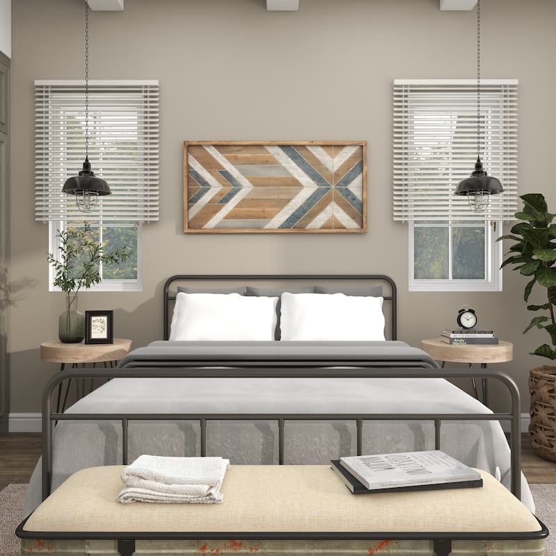 Multi Colored Wooden Handmade Southwestern Geometric Home Wall Decor
