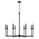 preview thumbnail 1 of 2, Clint 37.75" 8-light Black Iron Chandelier