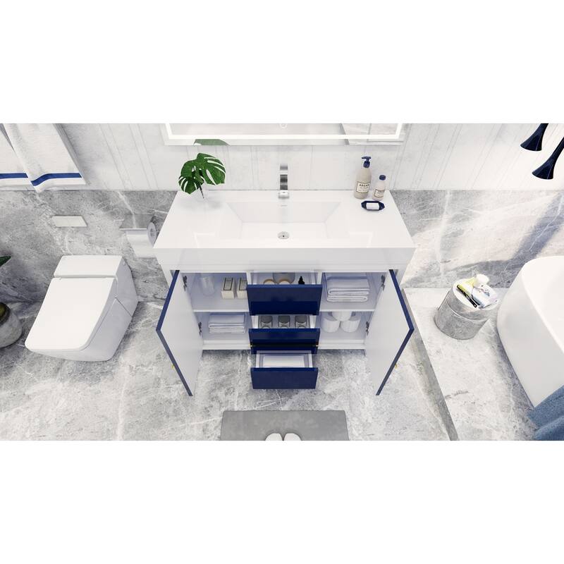 Dove 48'' Freestanding Vanity with Reinforced Acrylic Sink