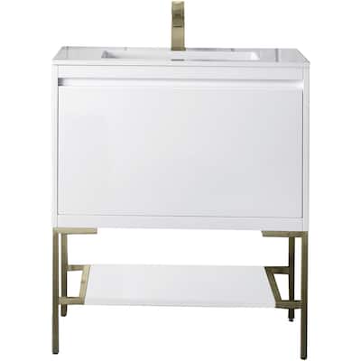 James Martin Vanities 805-V31.5-CB-GW Mantova 32" Single Basin Poplar