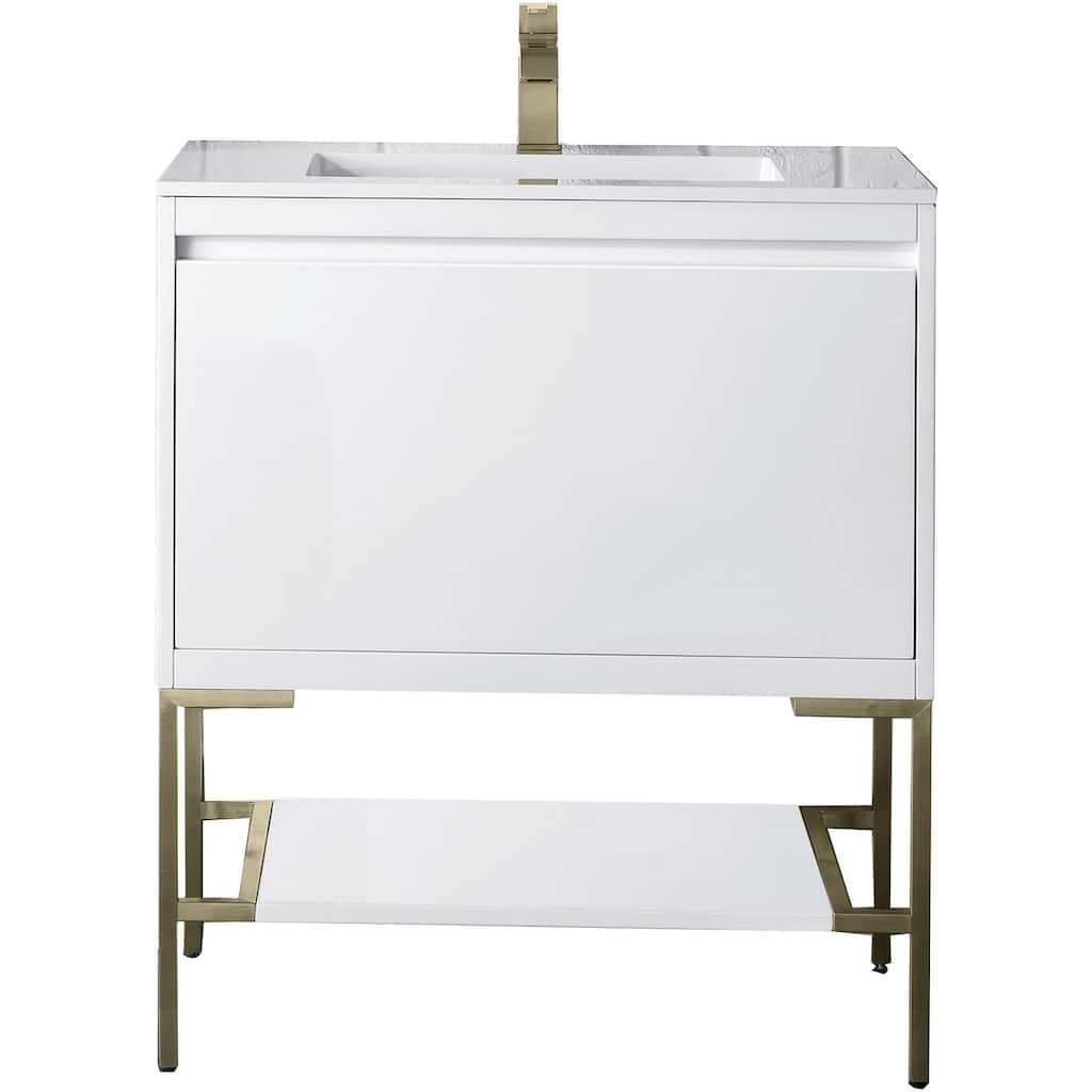 James Martin Vanities 805-V31.5-CB-GW Mantova 32" Single Basin Poplar
