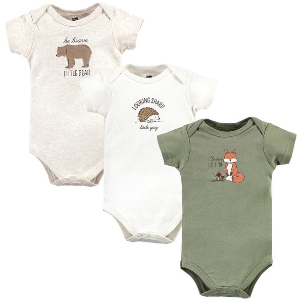 slide 1 of 1, Hudson Baby Cotton Bodysuits, Forest Fox 18-24 Months - Forest Fox