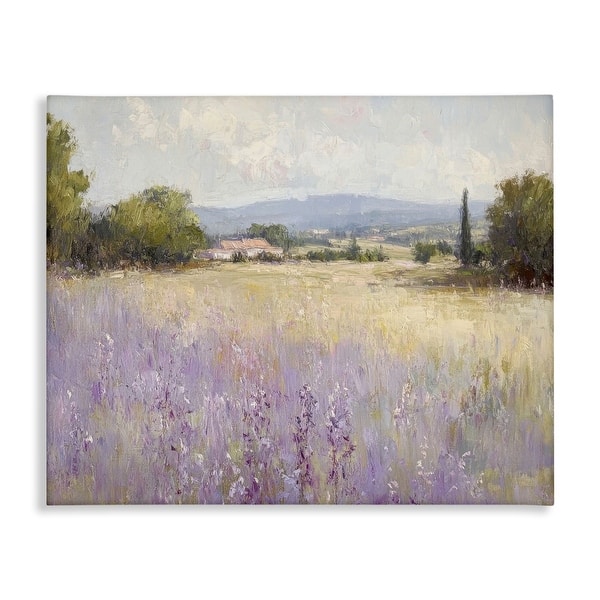 Stupell Lavender Farmland Meadow Canvas Wall Art Design By Petal Prints ...