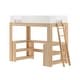 preview thumbnail 3 of 27, Max and Lily Mid-Century Modern Twin Loft Bed with Wraparound Desk and Shelves