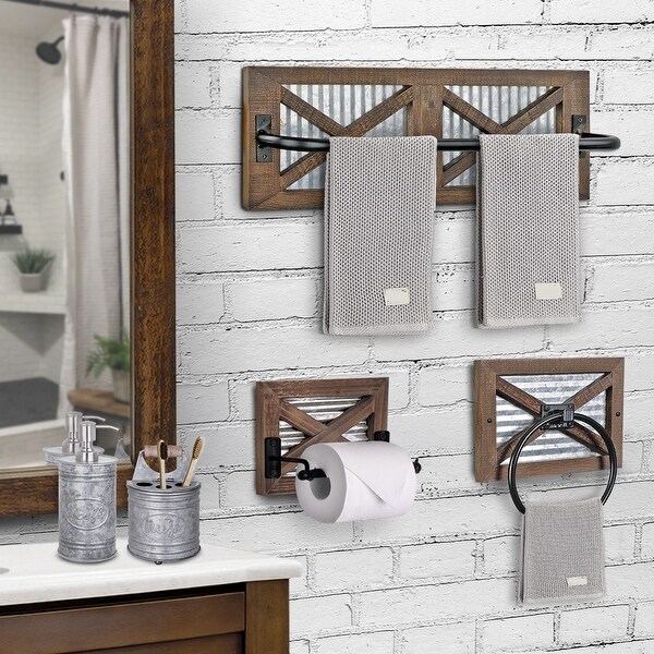 Farmhouse towel ring discount