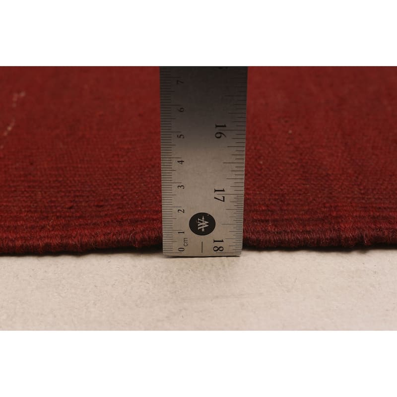 ECARPETGALLERY Flat-Weave Ankara FW Red Wool Kilim - 8'8 x 11'10