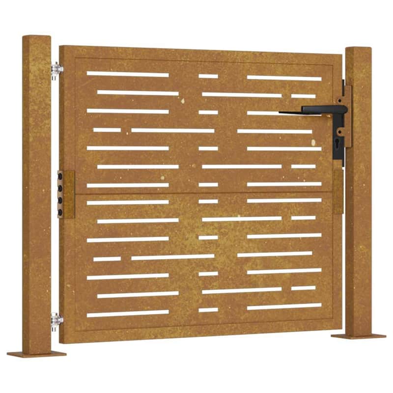 vidaXL Garden Gate Corten Steel Square Design