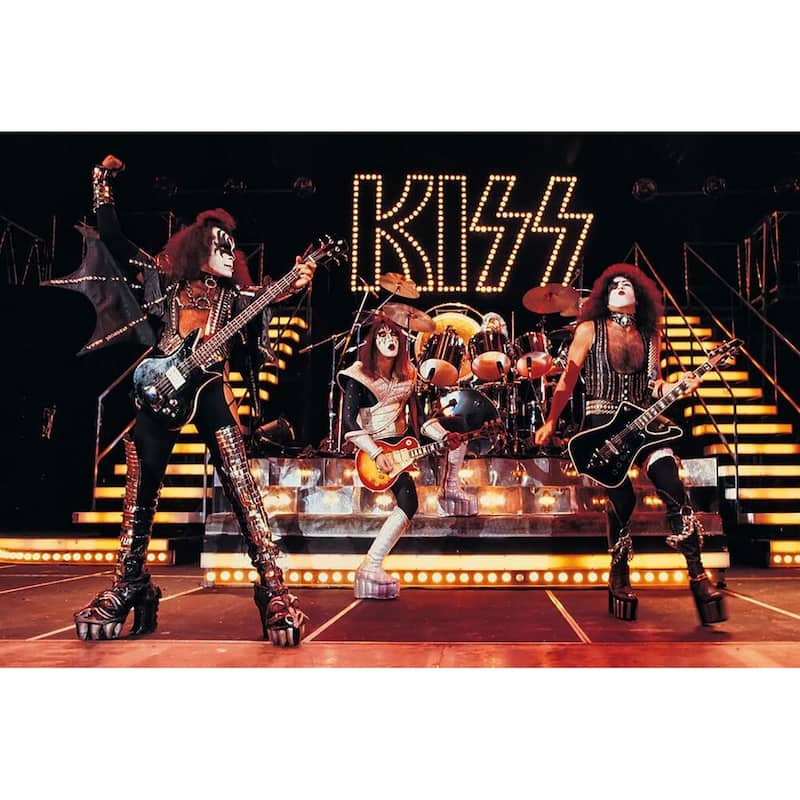 Kiss Live On Stage Art Poster - 36 x 24 Inch