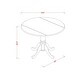 preview thumbnail 8 of 20, East West Furniture 5 Piece Dining Room Furniture Set- a Round Kitchen Table and 4 Dining Chairs, Black & Cherry (Seat Options)