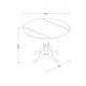 preview thumbnail 4 of 2, East West Furniture Dublin Kitchen Dining Table - a Round Wooden Table Top with Dropleaf & Pedestal Base, (Finish Options)